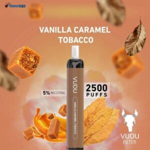 VANILLA CARAMEL TOBACCO BY VUDU DISPOSABLE 2500 PUFFS